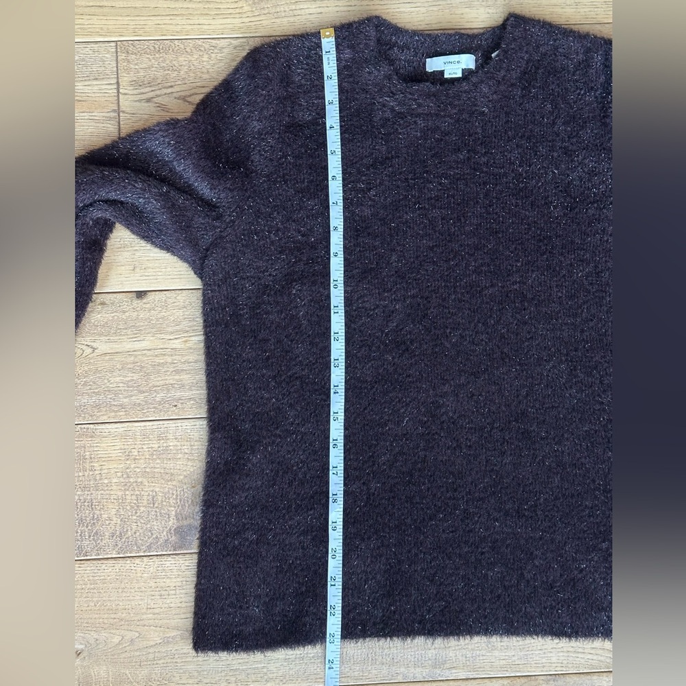 Vince Lurex Eyelash Knit Pullover Sweater Top size XL - Picture 12 of 14
